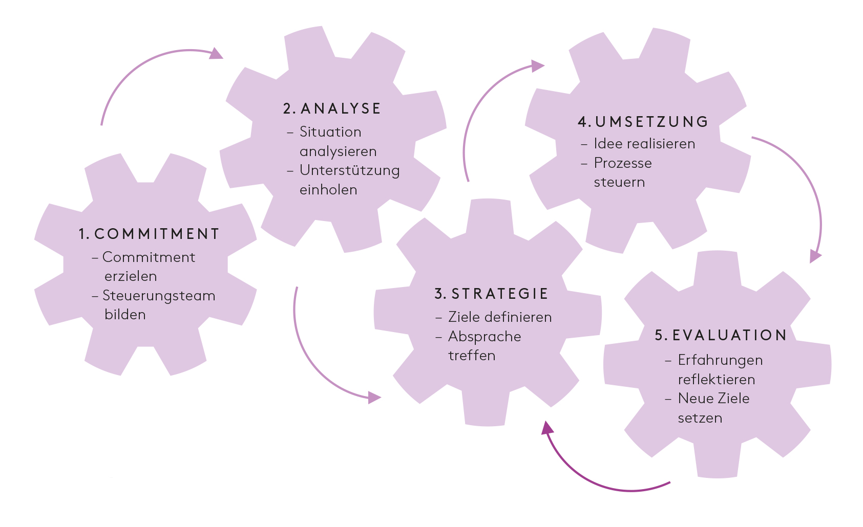 Abb. 1: Das Phasenmodell eines WIA in der Erwachsenenbildung.Quelle: DVV International